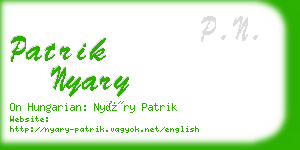 patrik nyary business card